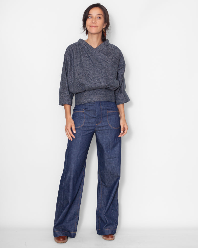 Chemisier Marina plumage japon