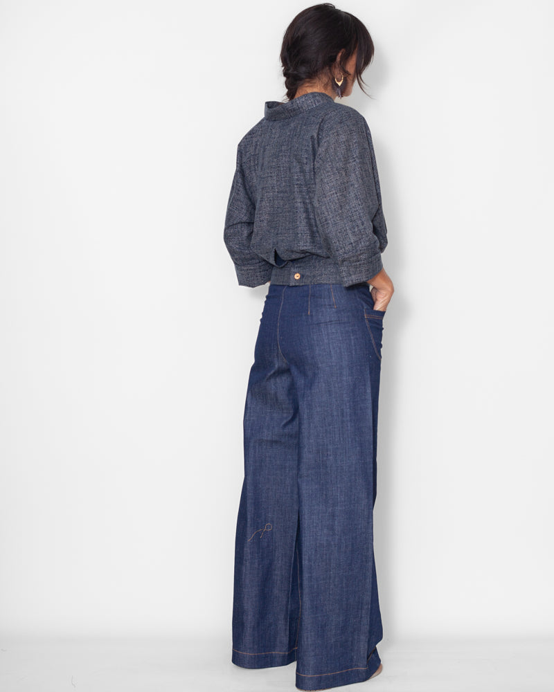 Chemisier Marina plumage japon