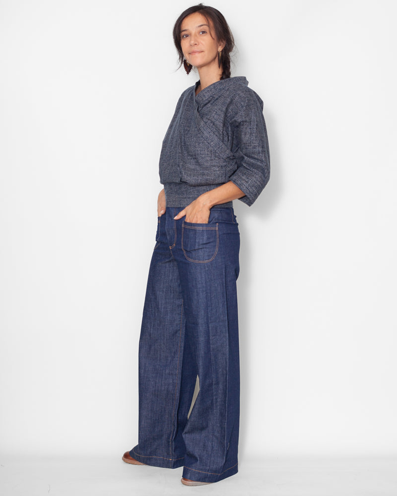 Chemisier Marina plumage japon