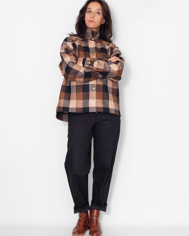 Chemise Lise Laine brune