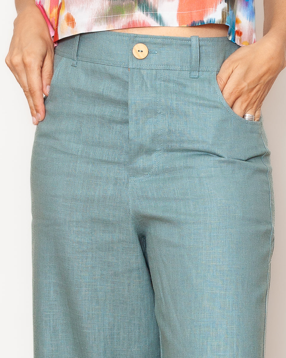 Pantalon Marinette ramie Ciel