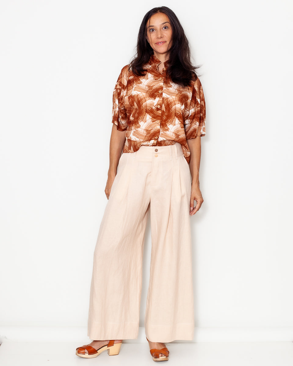 Pantalon Lou Lin lavé sable