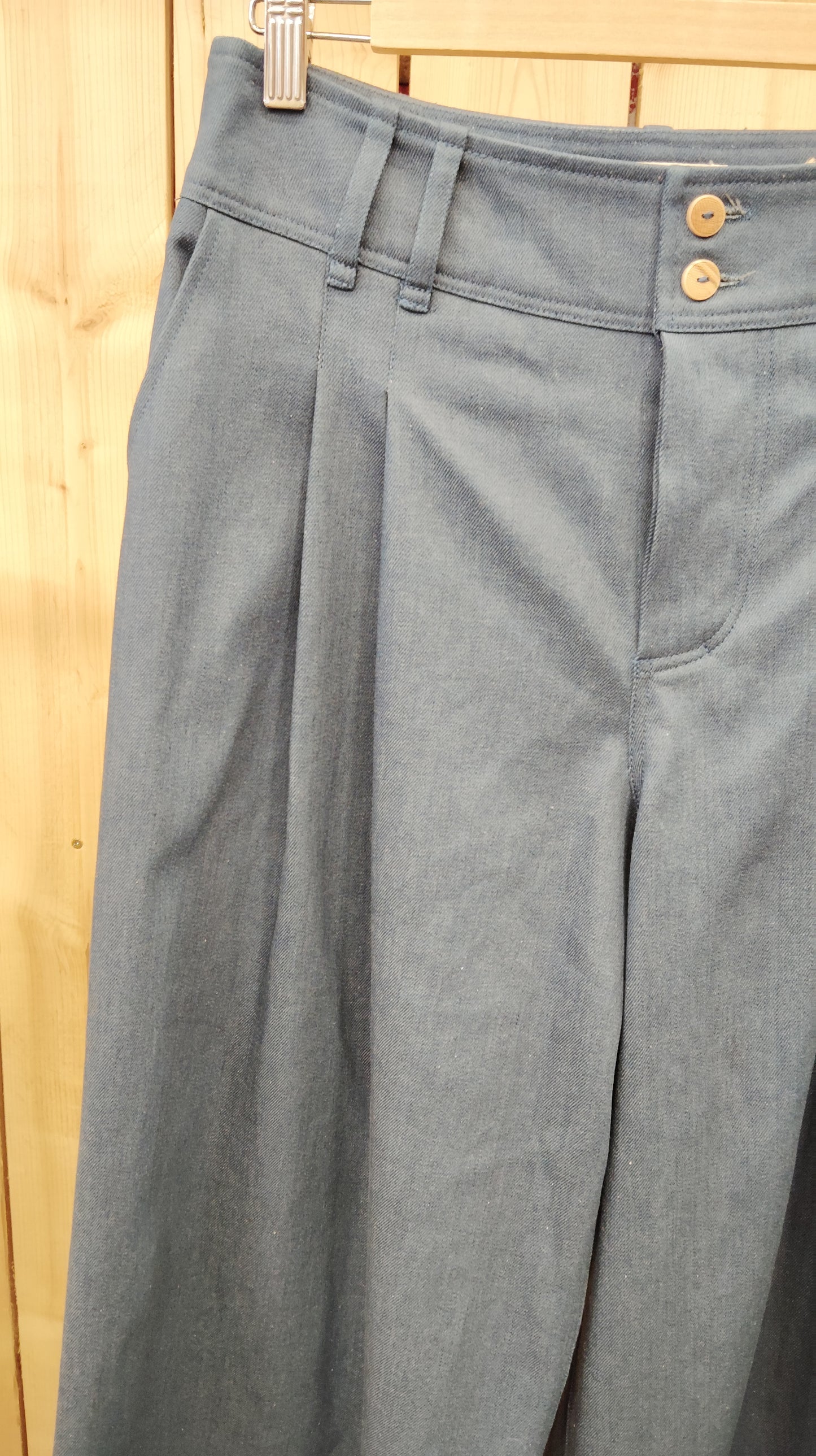 Pantalon Lou Denim Coton Turquoise Up-cyclé - DERNIERE CHANCE