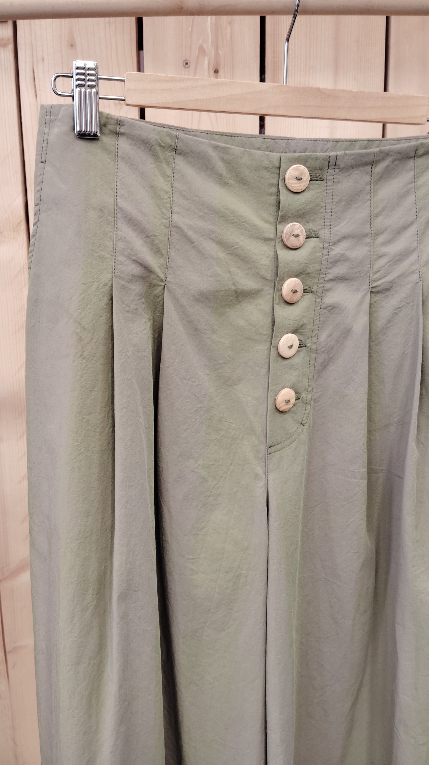 Pantalon MANON rayures kaki UP - DERNIERE CHANCE