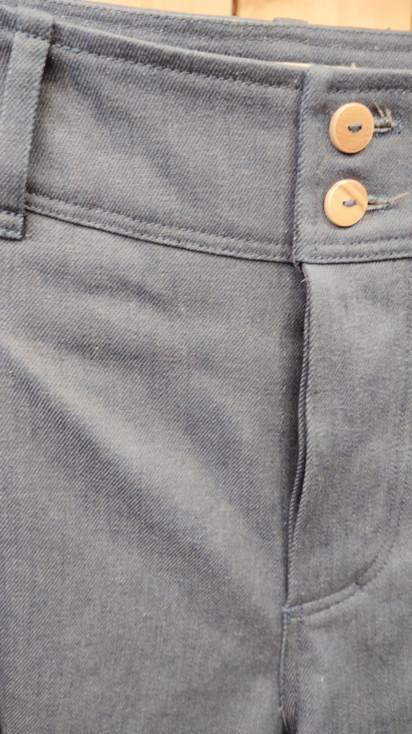 Pantalon Lou Denim Coton Turquoise Up-cyclé - DERNIERE CHANCE