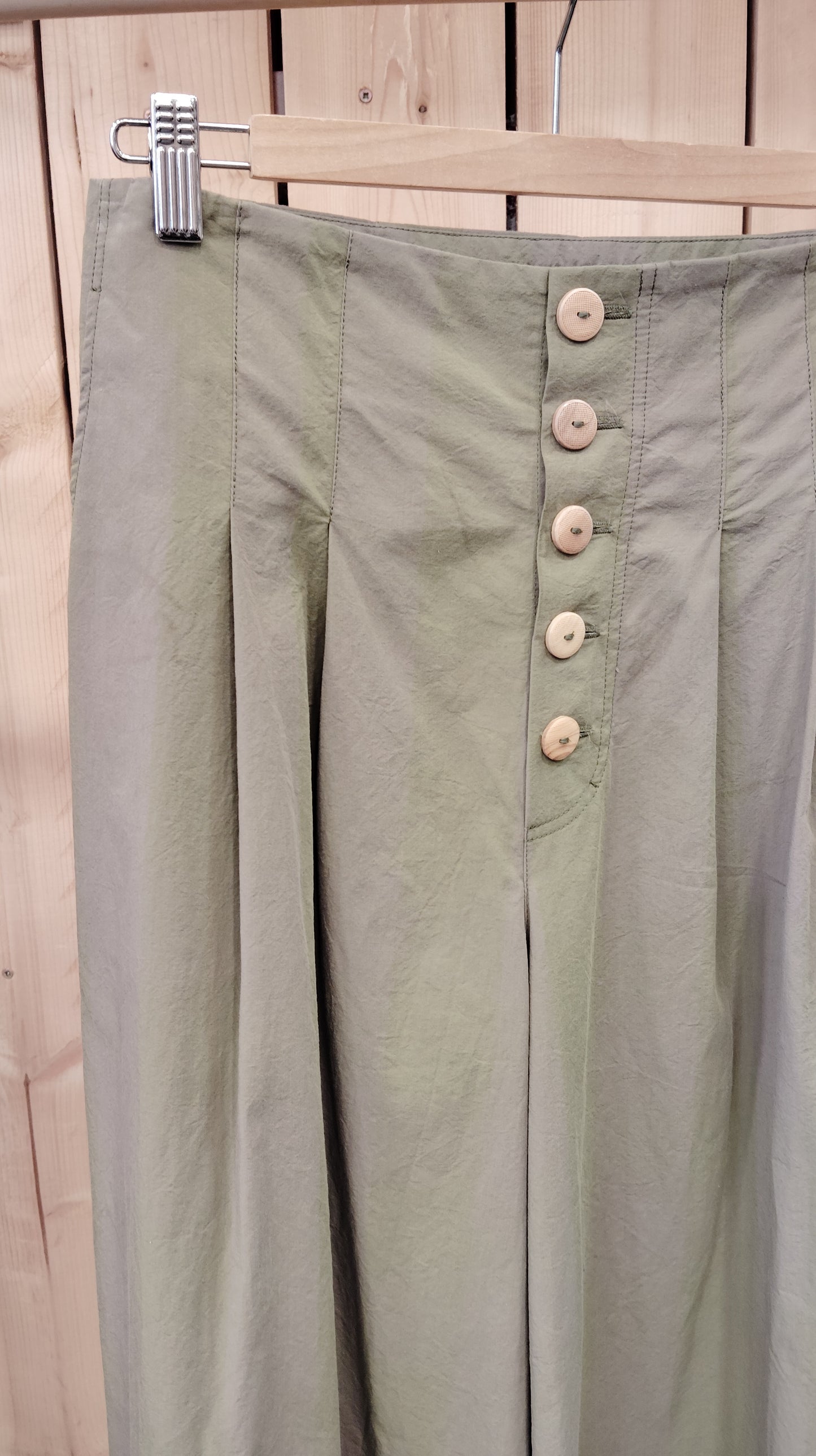 Pantalon MANON rayures kaki UP - DERNIERE CHANCE