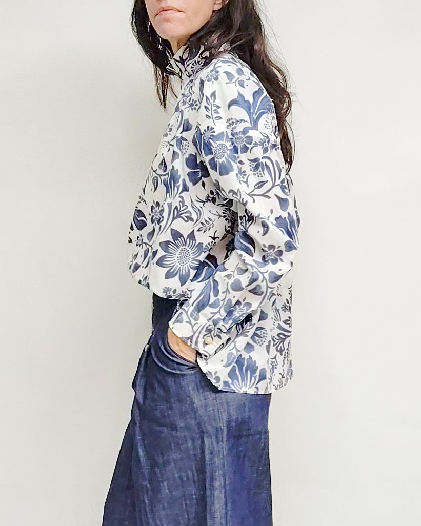 Chemise Marta Jardin Bleu