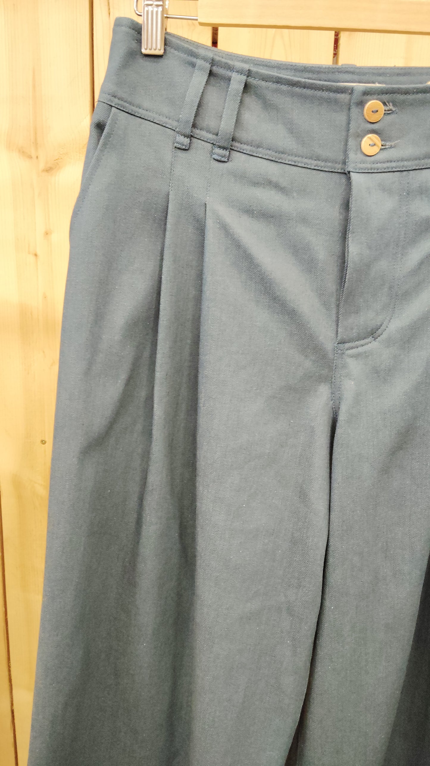 Pantalon Lou Denim Coton Turquoise Up-cyclé - DERNIERE CHANCE