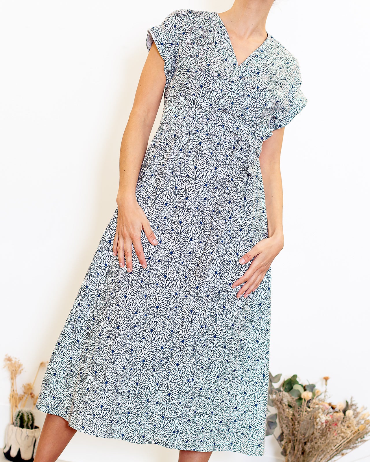 DERNIERE CHANCE- Robe Charlotte lin Pivoines