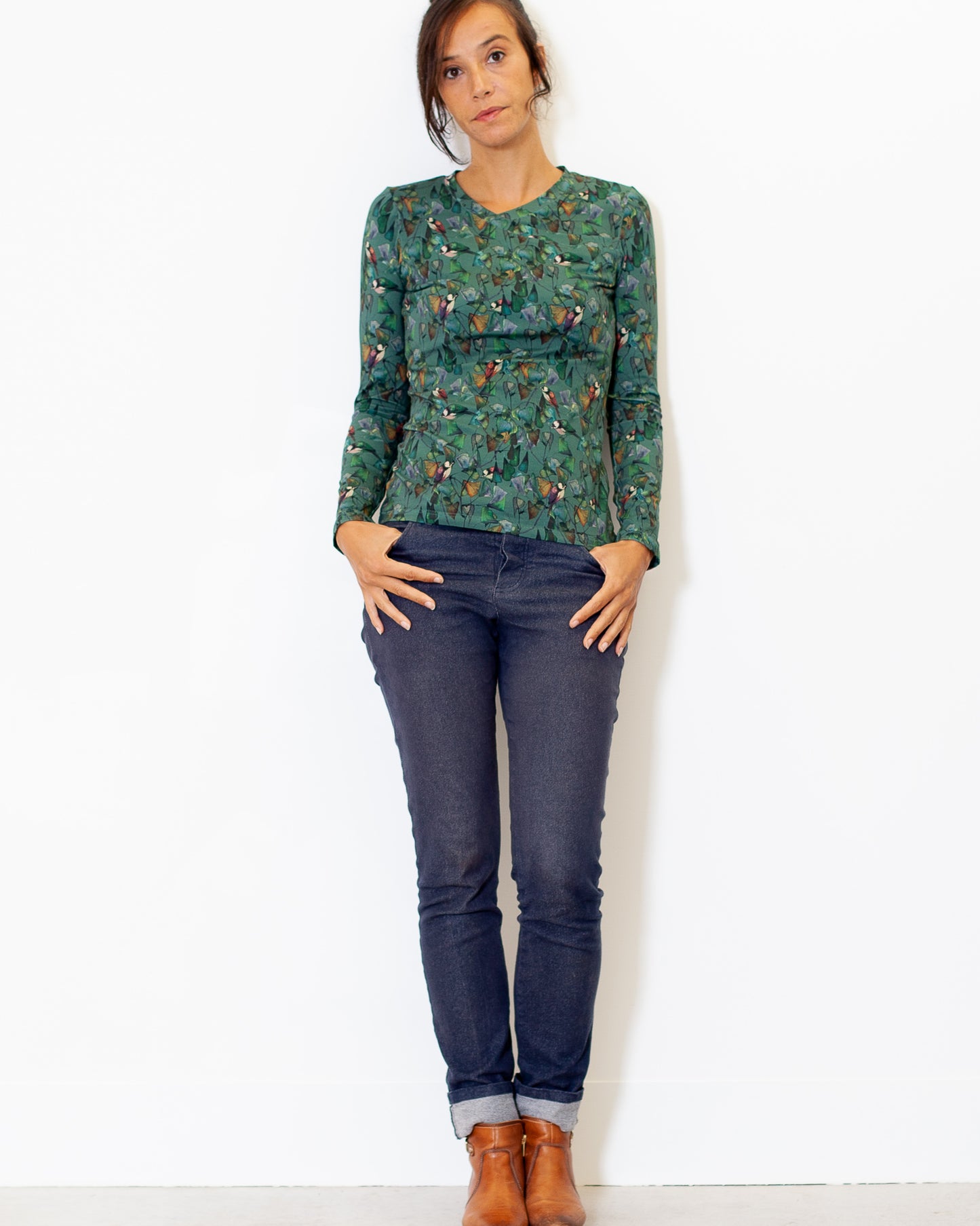 Tee-shirt Marina jersey BIO Ginko birds