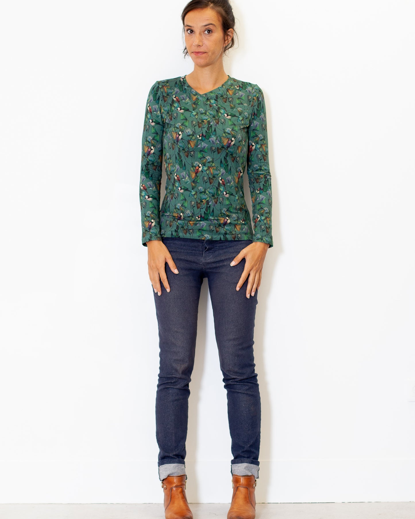 Tee-shirt Marina jersey BIO Ginko birds
