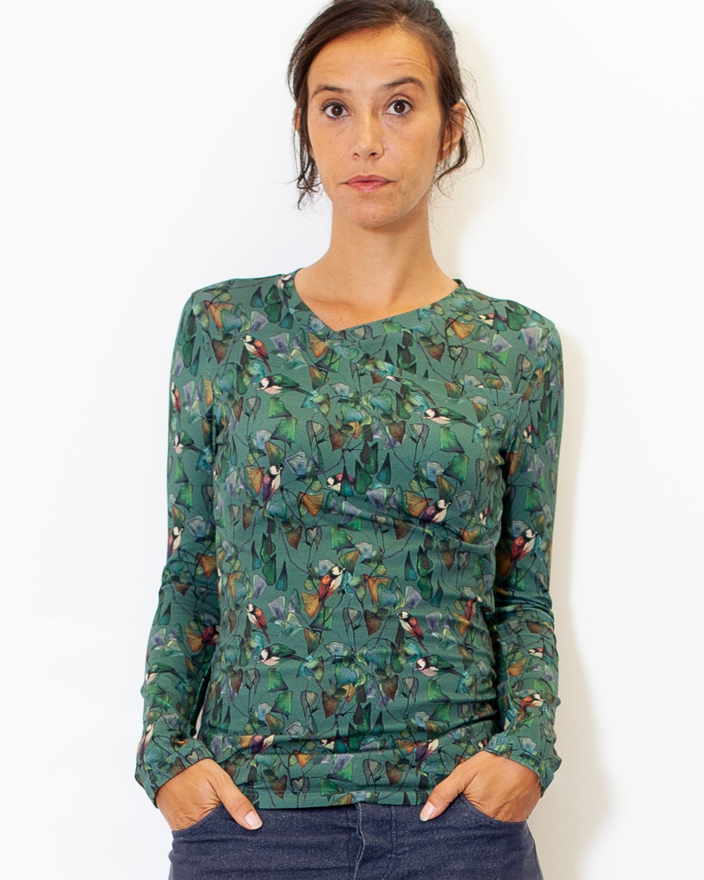 Tee-shirt Marina jersey BIO Ginko birds