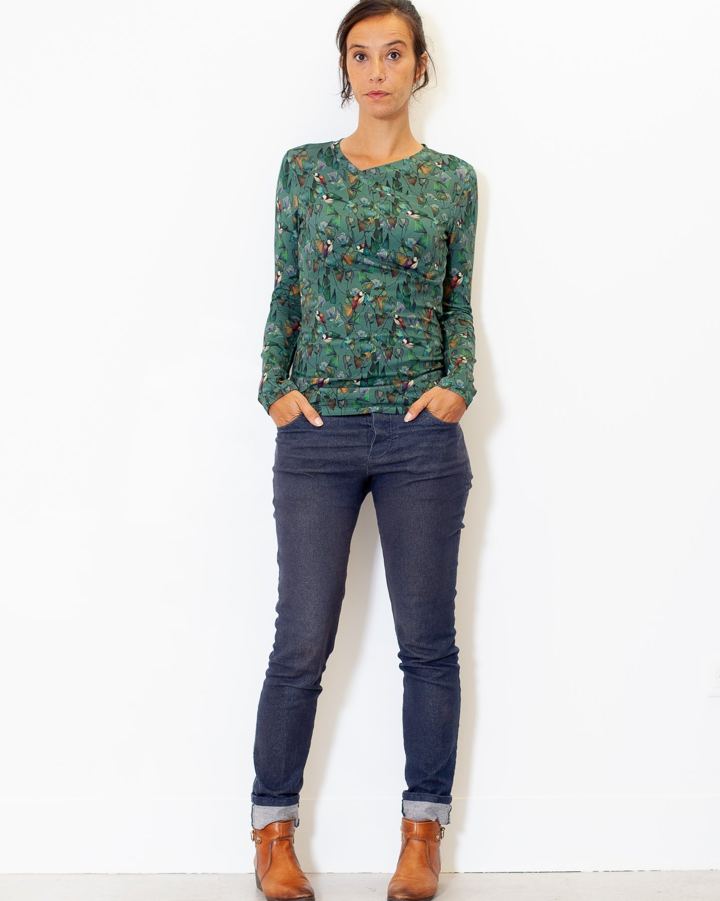 Tee-shirt Marina jersey BIO Ginko birds