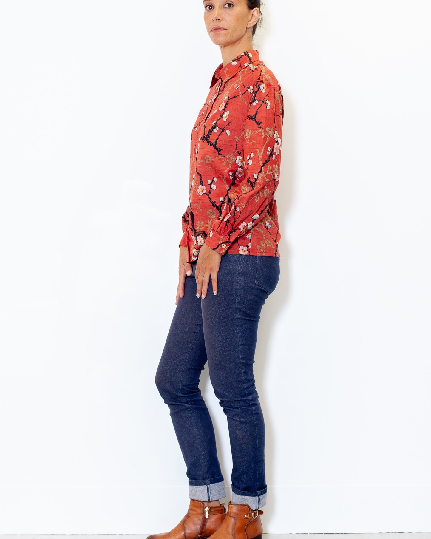 Chemisier Alexine - Prunier Corail