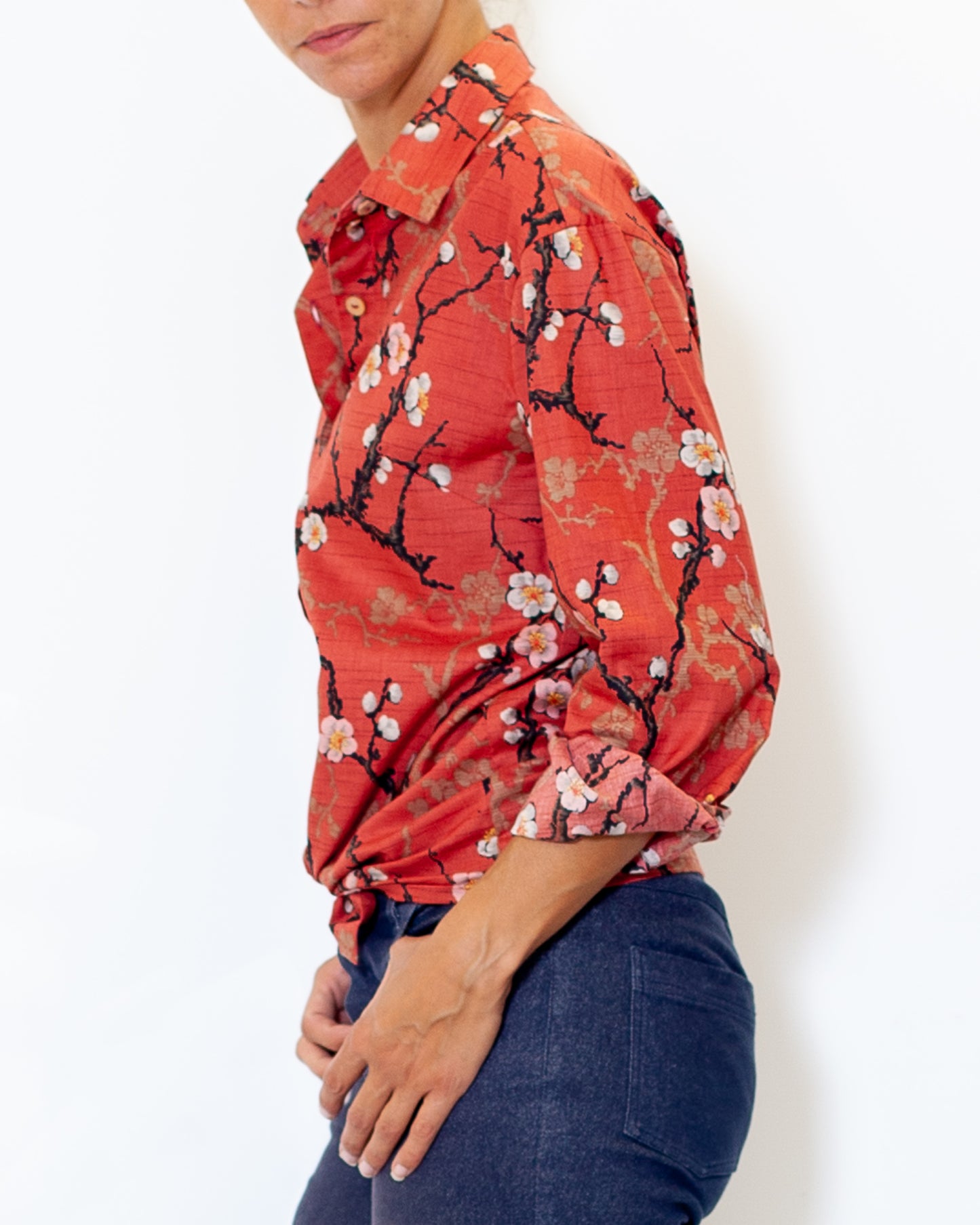 Chemisier Alexine - Prunier Corail