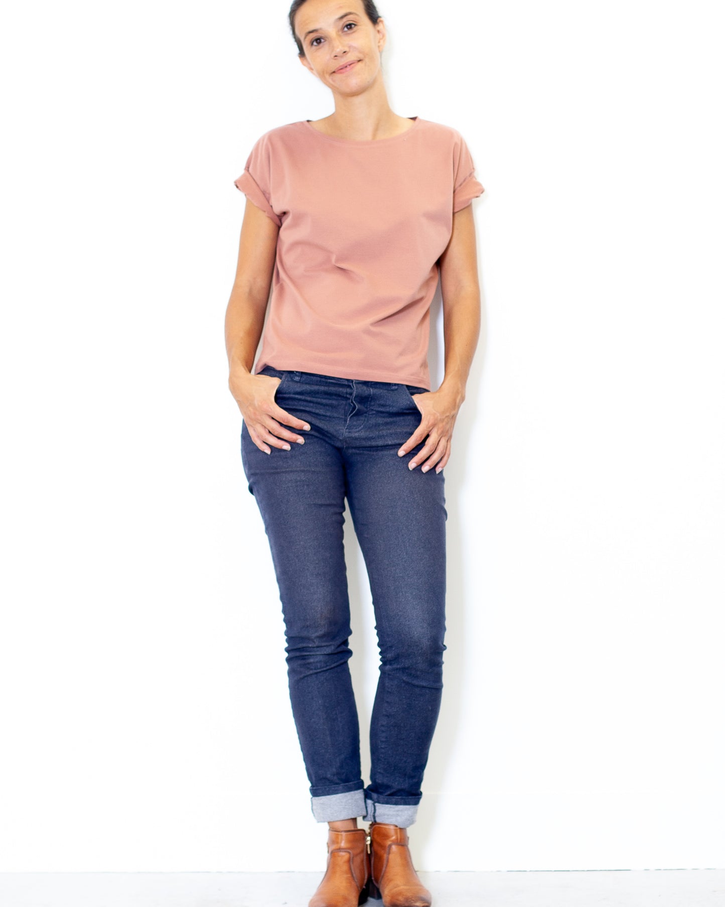 DERNIERE CHANCE- Tee-shirt Louise BIO vieux rose