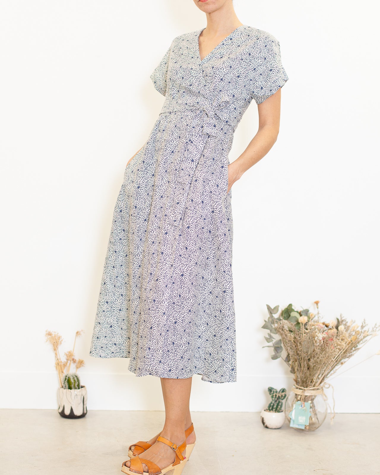 DERNIERE CHANCE- Robe Charlotte lin Pivoines