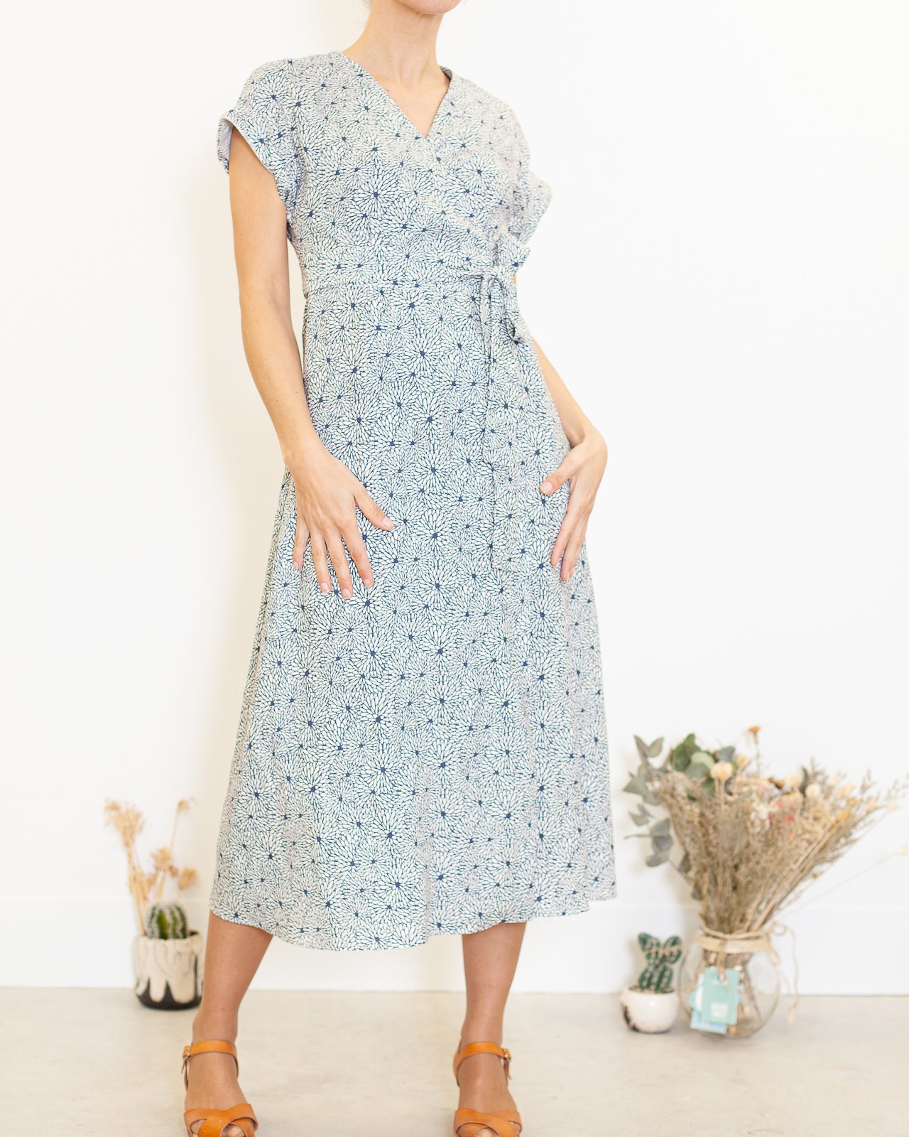 DERNIERE CHANCE- Robe Charlotte lin Pivoines