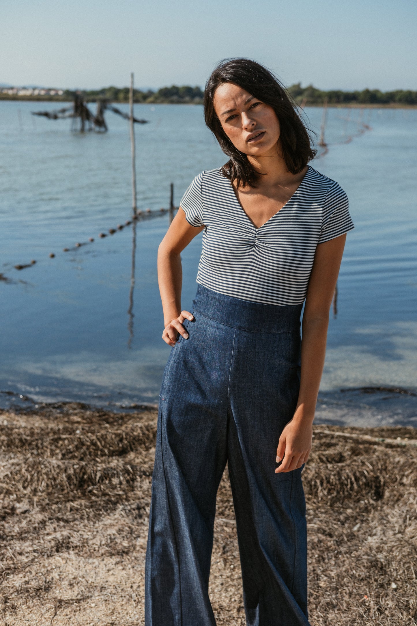 ICONIQUE - Pantalon Marina Denim Bio Gots