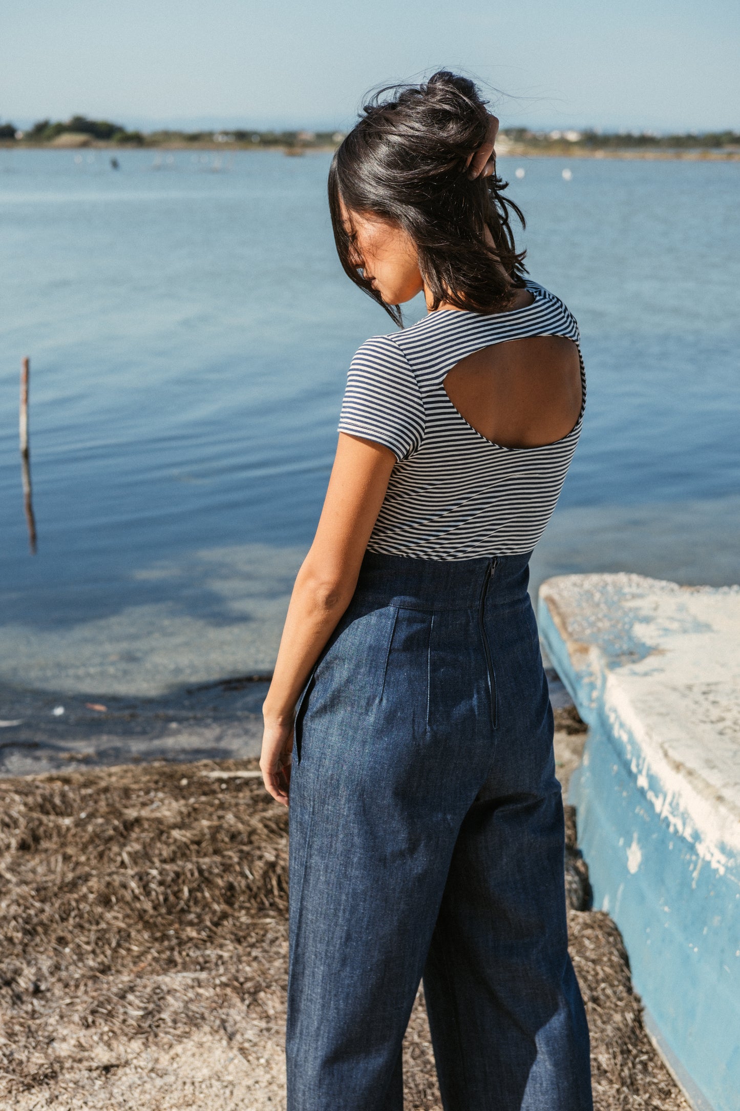 ICONIQUE - Pantalon Marina Denim Bio Gots