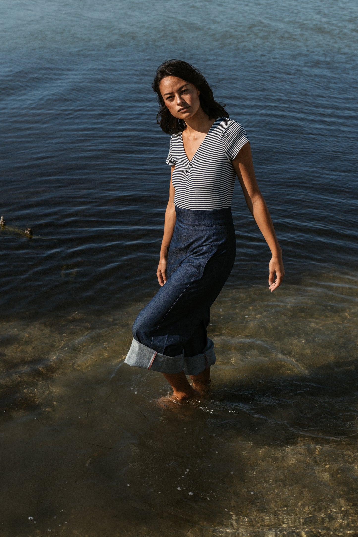 ICONIQUE - Pantalon Marina Denim Bio Gots