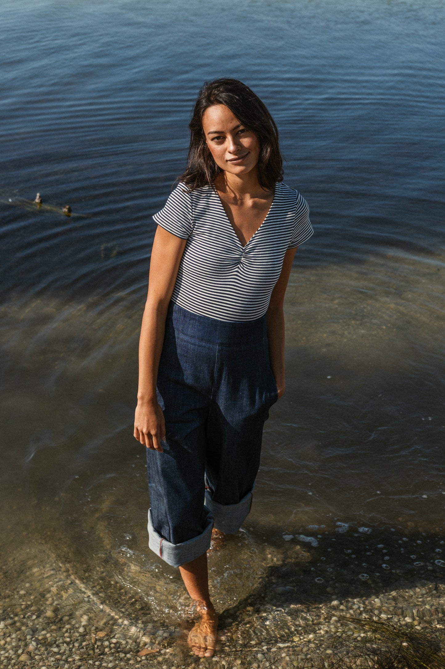 ICONIQUE - Pantalon Marina Denim Bio Gots