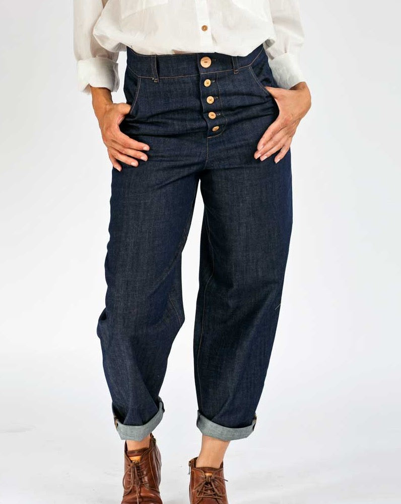 ICONIQUE - Pantalon Juliette denim Bio Gots