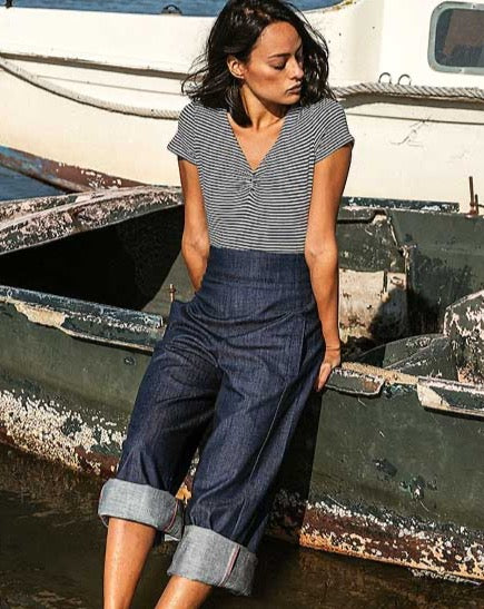 ICONIQUE - Pantalon Marina Denim Bio Gots