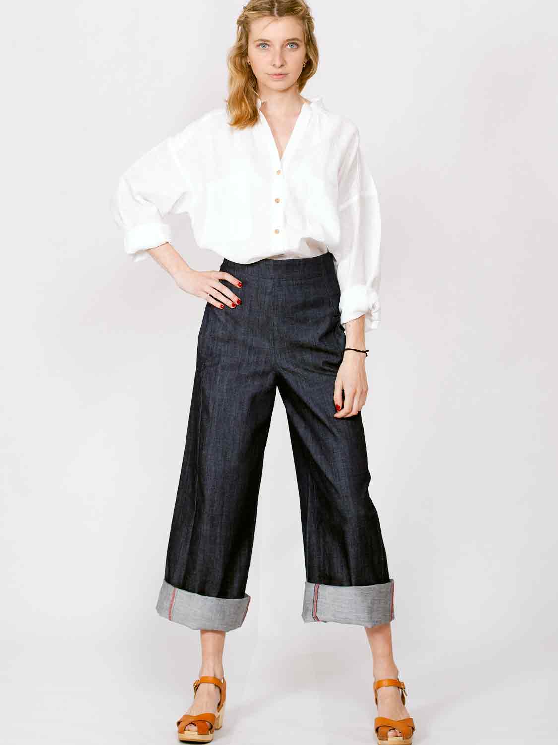 ICONIQUE - Pantalon Marina Denim Bio Gots