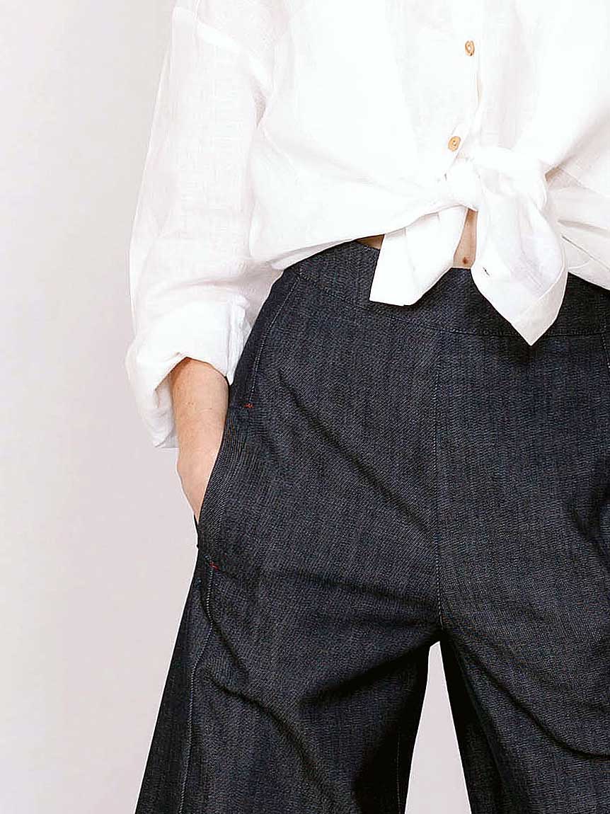 ICONIQUE - Pantalon Marina Denim Bio Gots