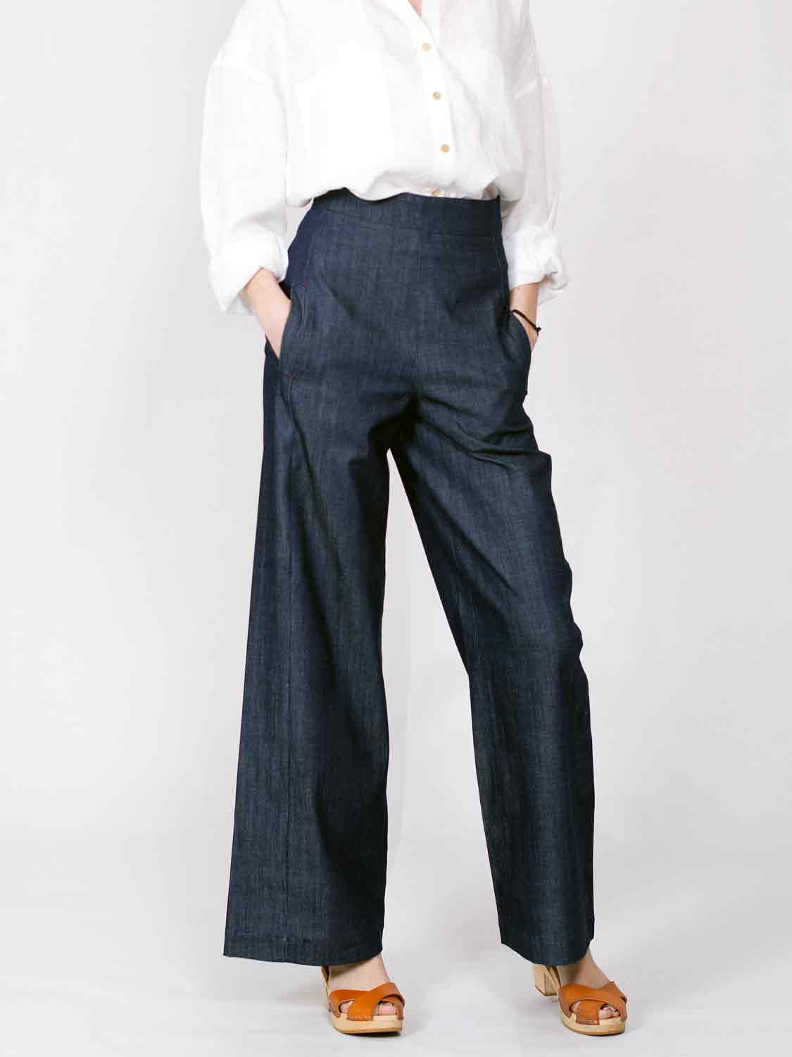 ICONIQUE - Pantalon Marina Denim Bio Gots