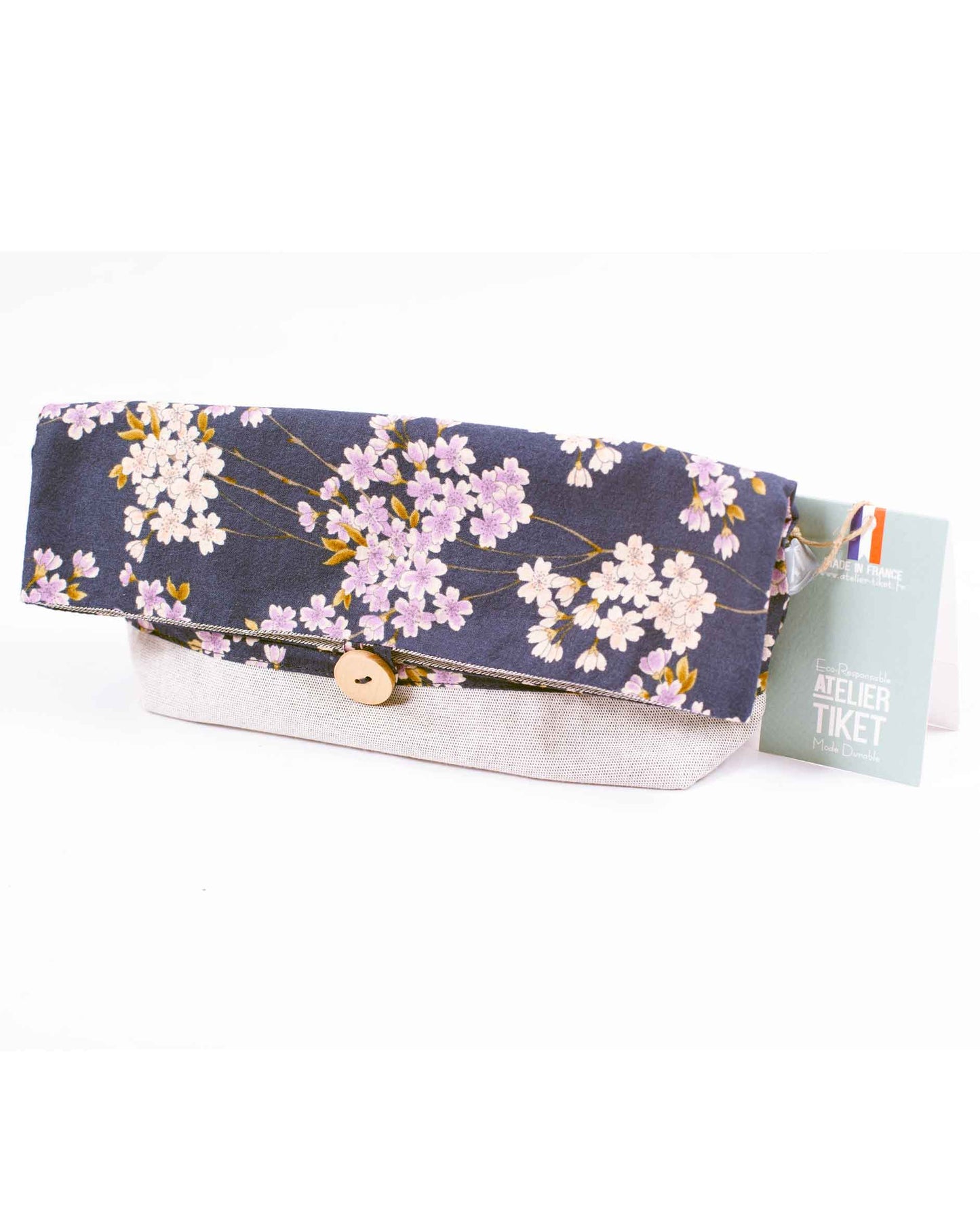 Trousse à tout sergé - fleurs de cerisier