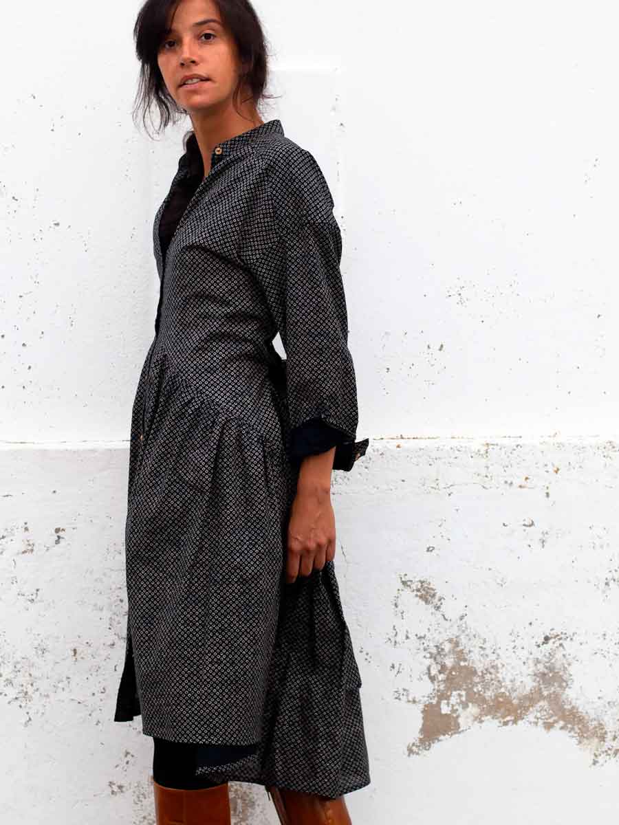 Robe Olga Riz marine - DE RETOUR