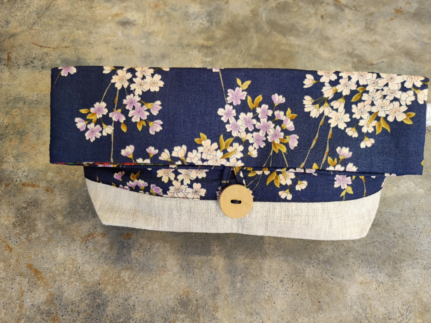 Trousse japonaise Sakura bleu