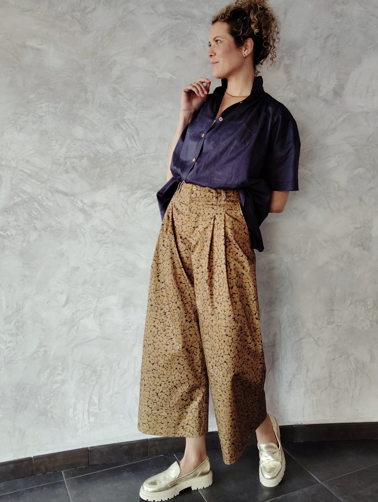 Chemise Maguelone Voile de coton bleu soyeux