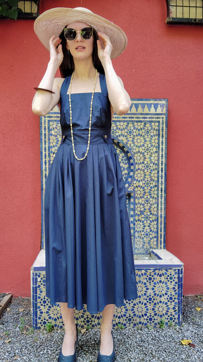 ROBE CHARLIE DOS NU bleu profond DERNIÈRE CHANCE