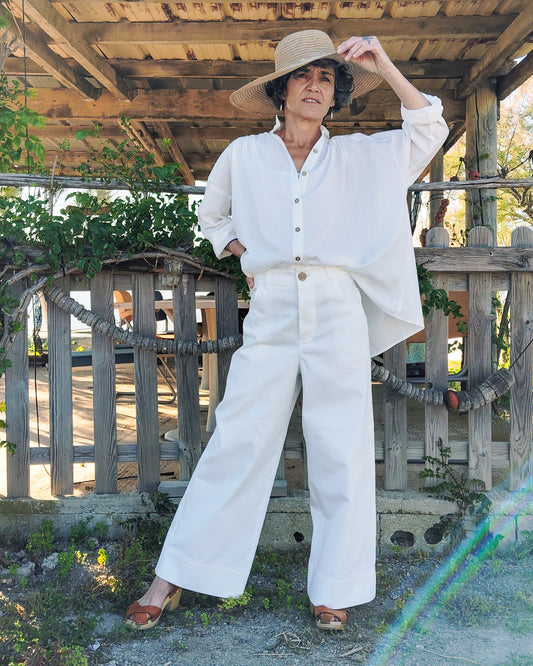 Pantalon Marinette Coton-UP Ivoire