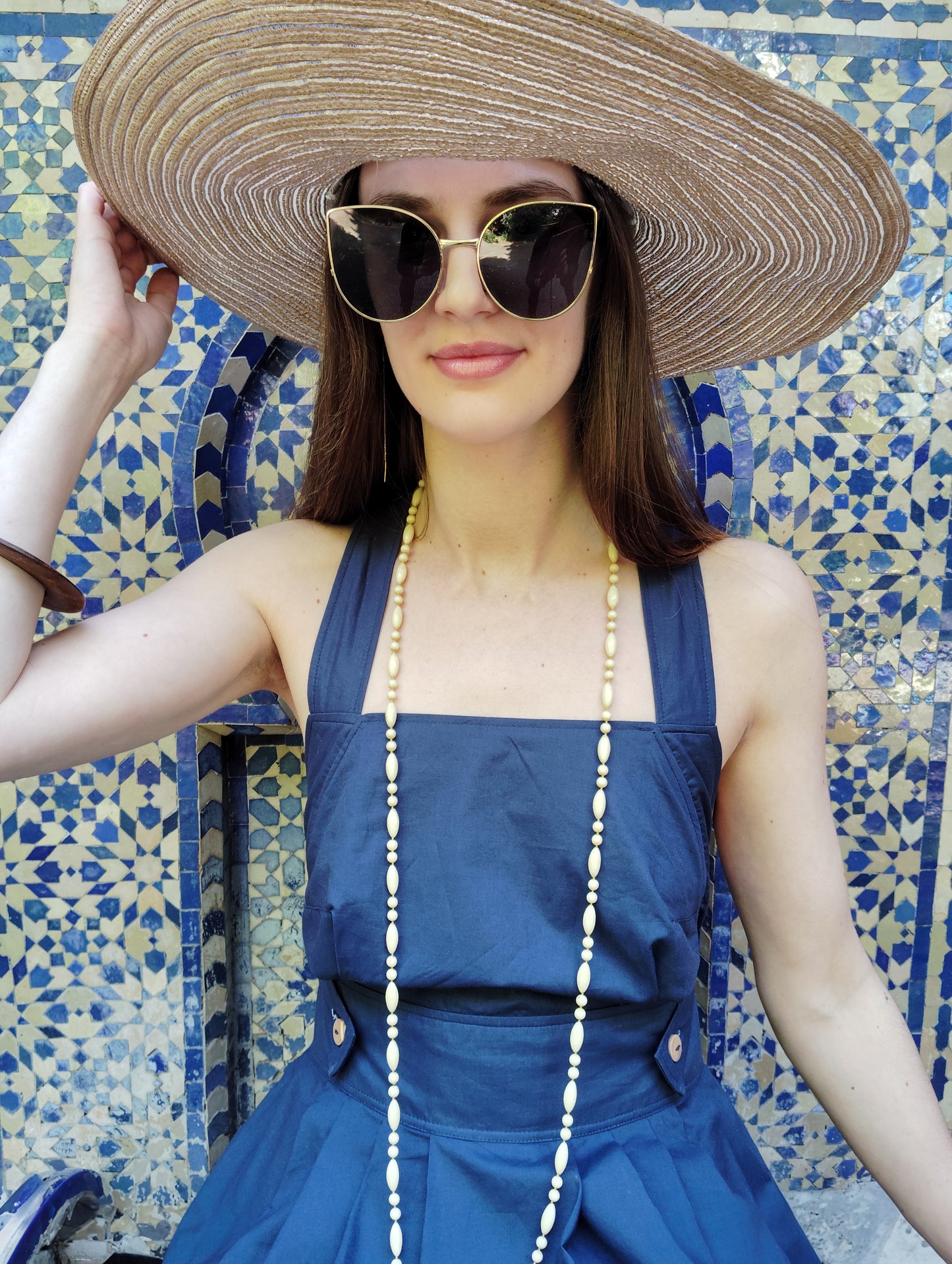ROBE CHARLIE DOS NU bleu profond