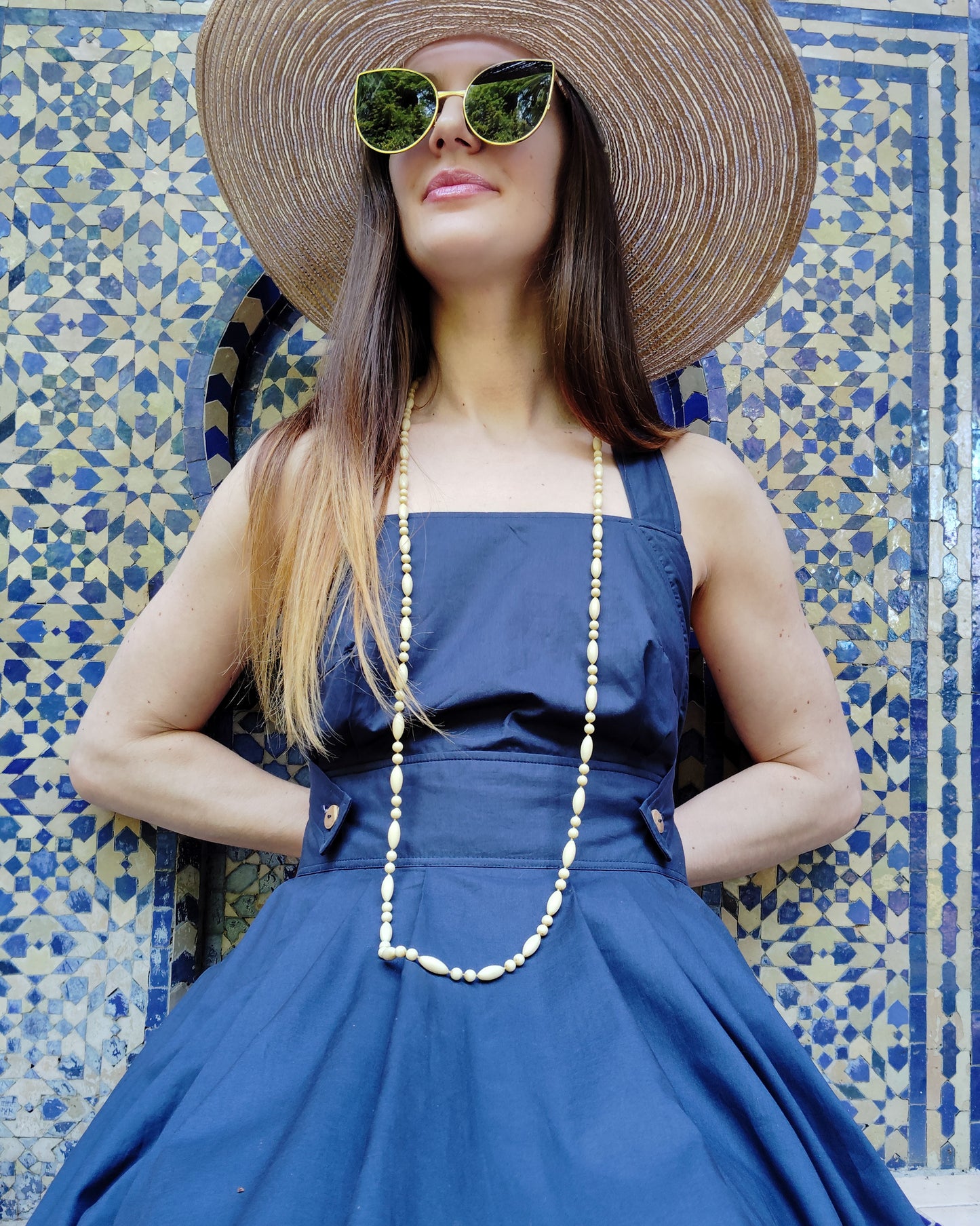 ROBE CHARLIE DOS NU bleu profond