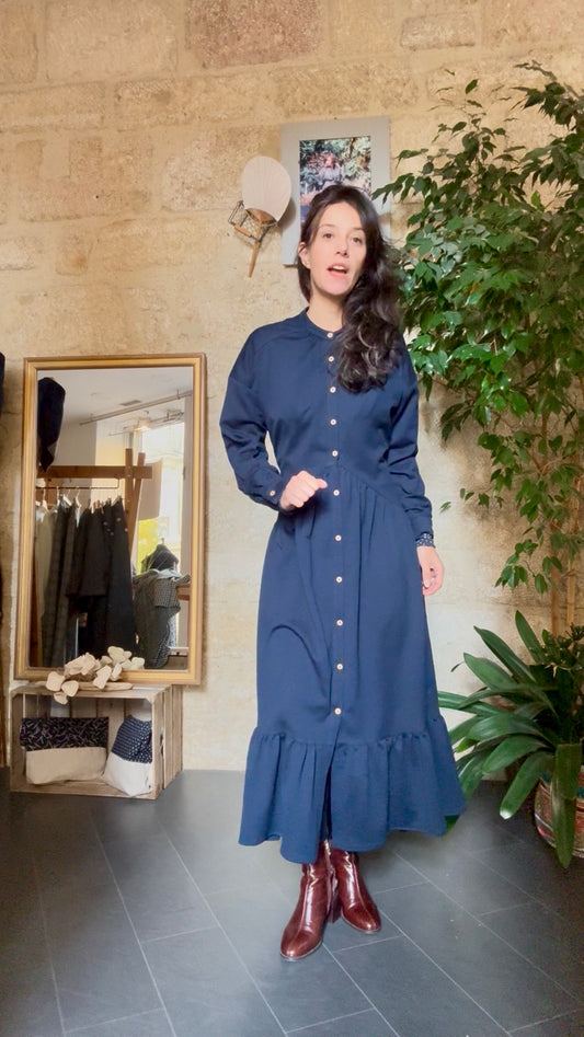 Robe Olga bleu roi