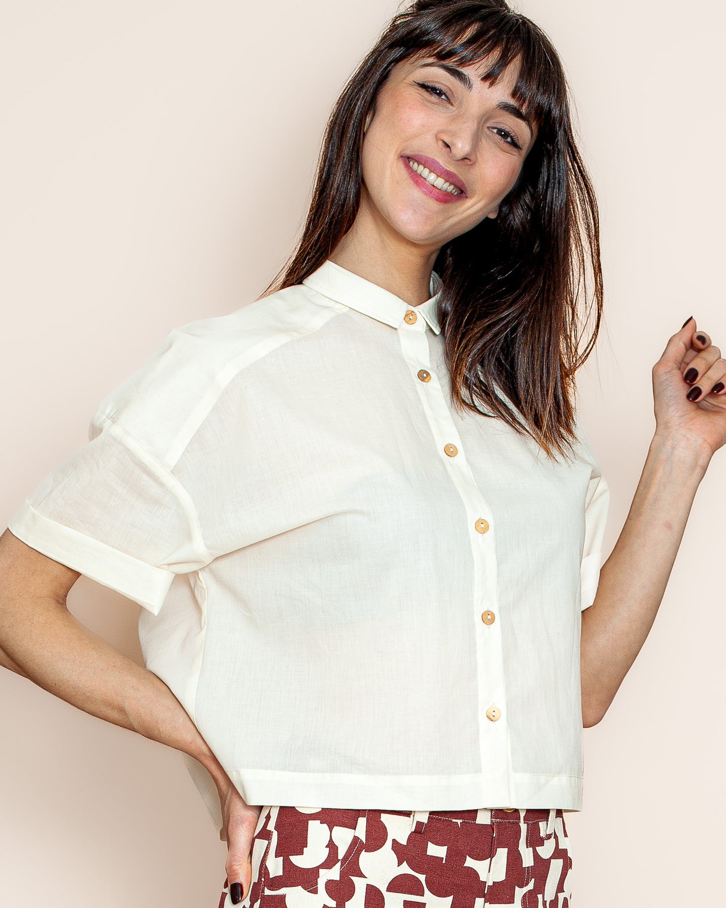 Chemise FLORA voile bio Nature