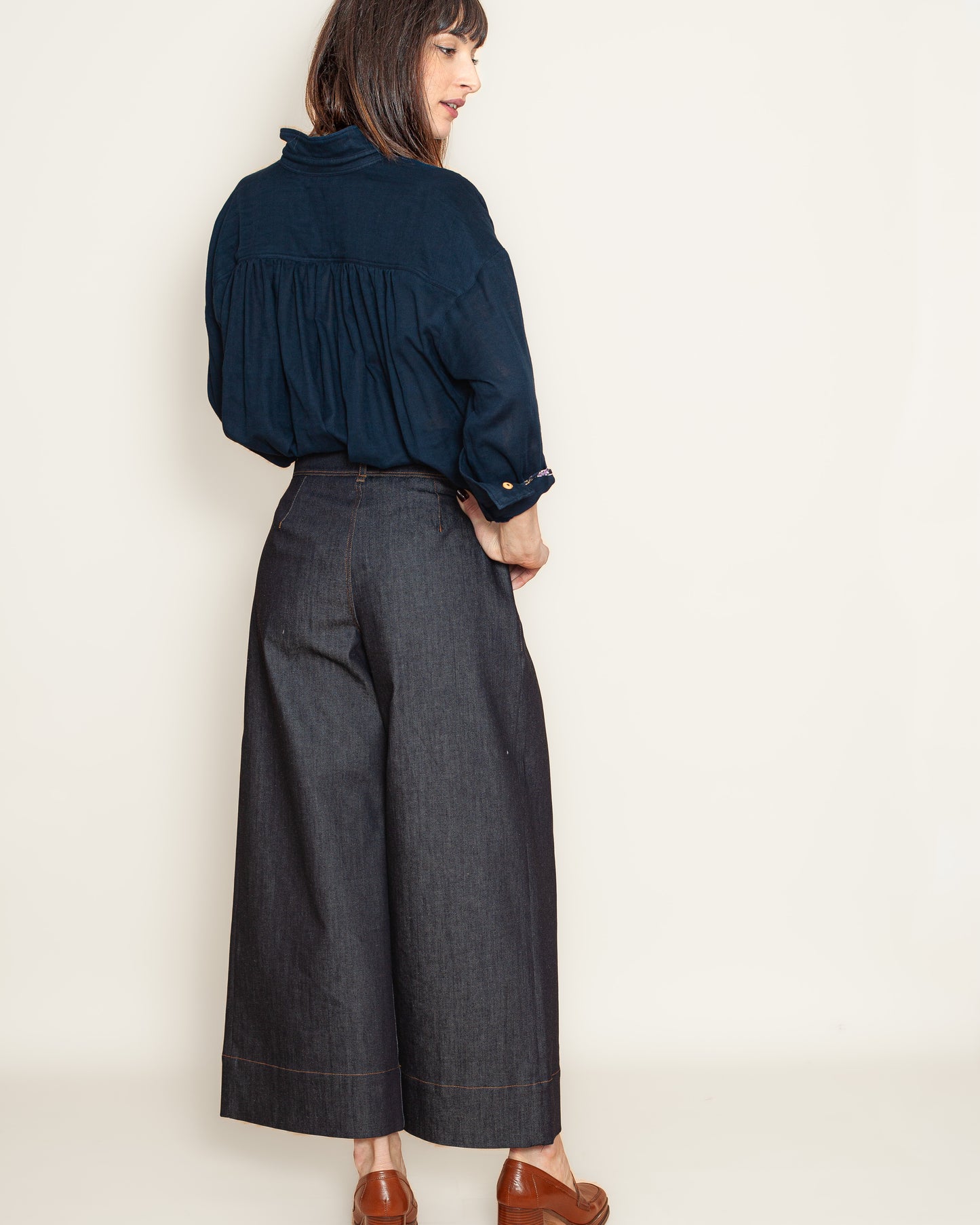 Chemise Marta double gaze coton bio Marine