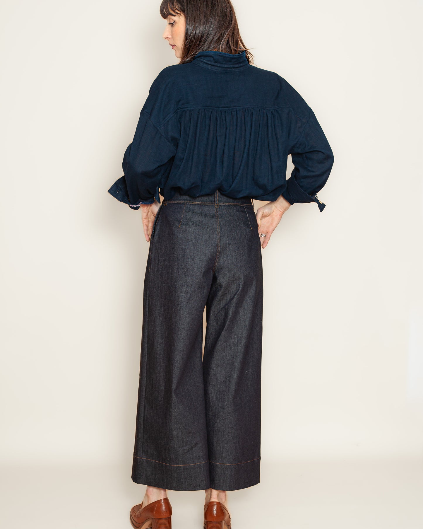 Chemise Marta double gaze coton bio Marine