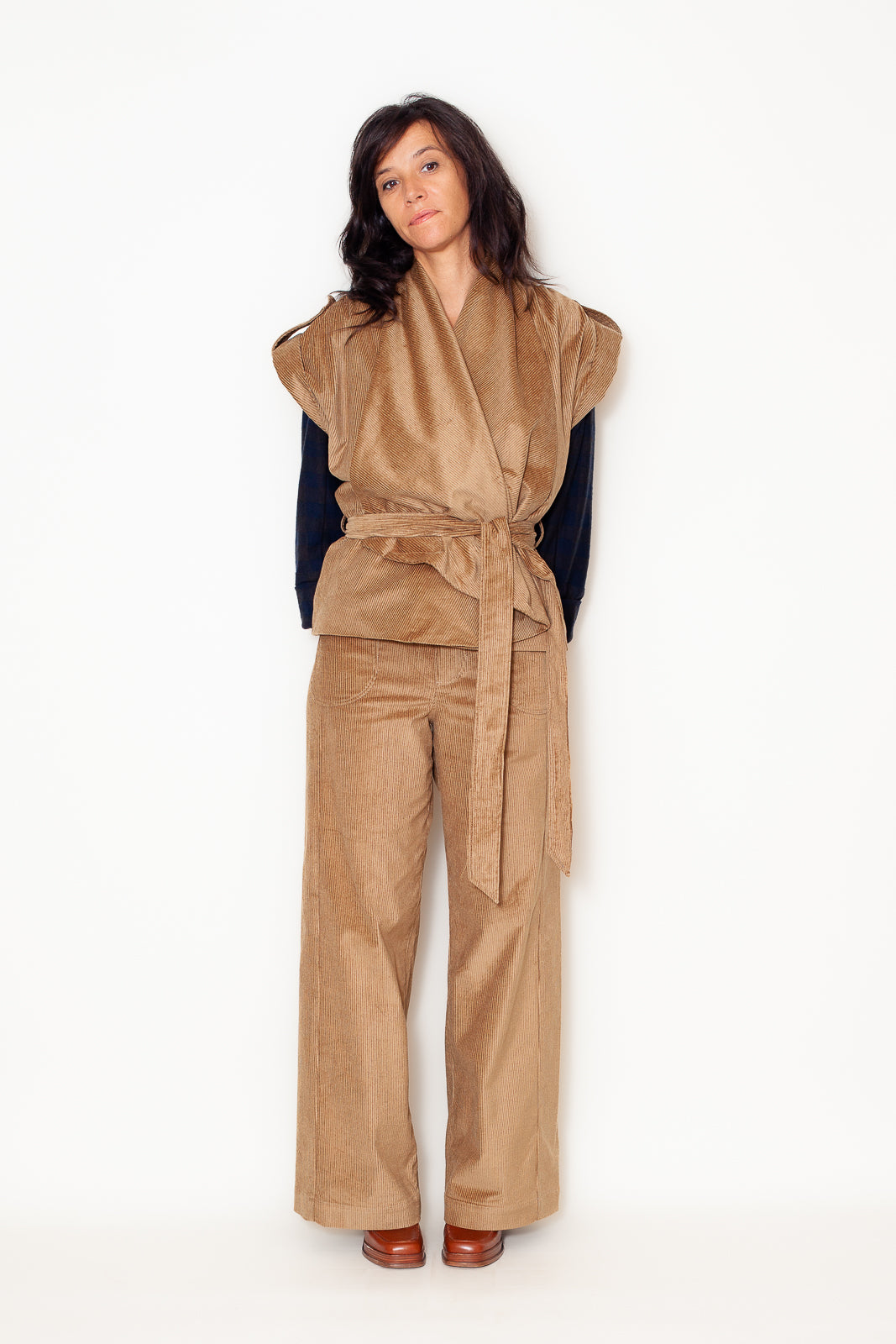 Veste Kimono 25 Velours Camel Bio