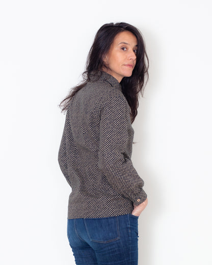 Chemisier Alexine Riz Marine - DERNIERE PIECE