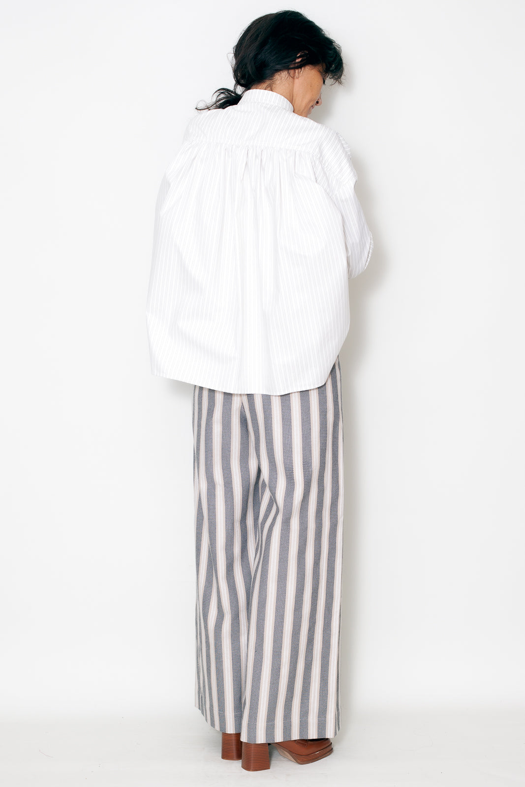 Pantalon MANON rayures beiges