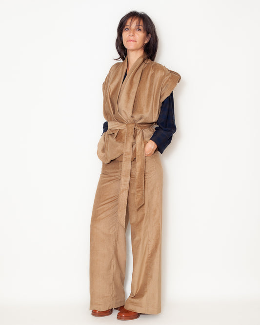 Veste Kimono 25 Velours Camel Bio