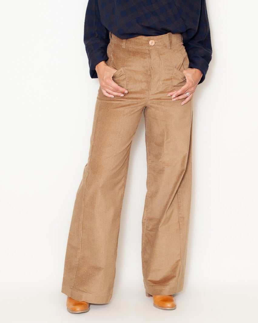 Pantalon Karine Velours Camel Bio