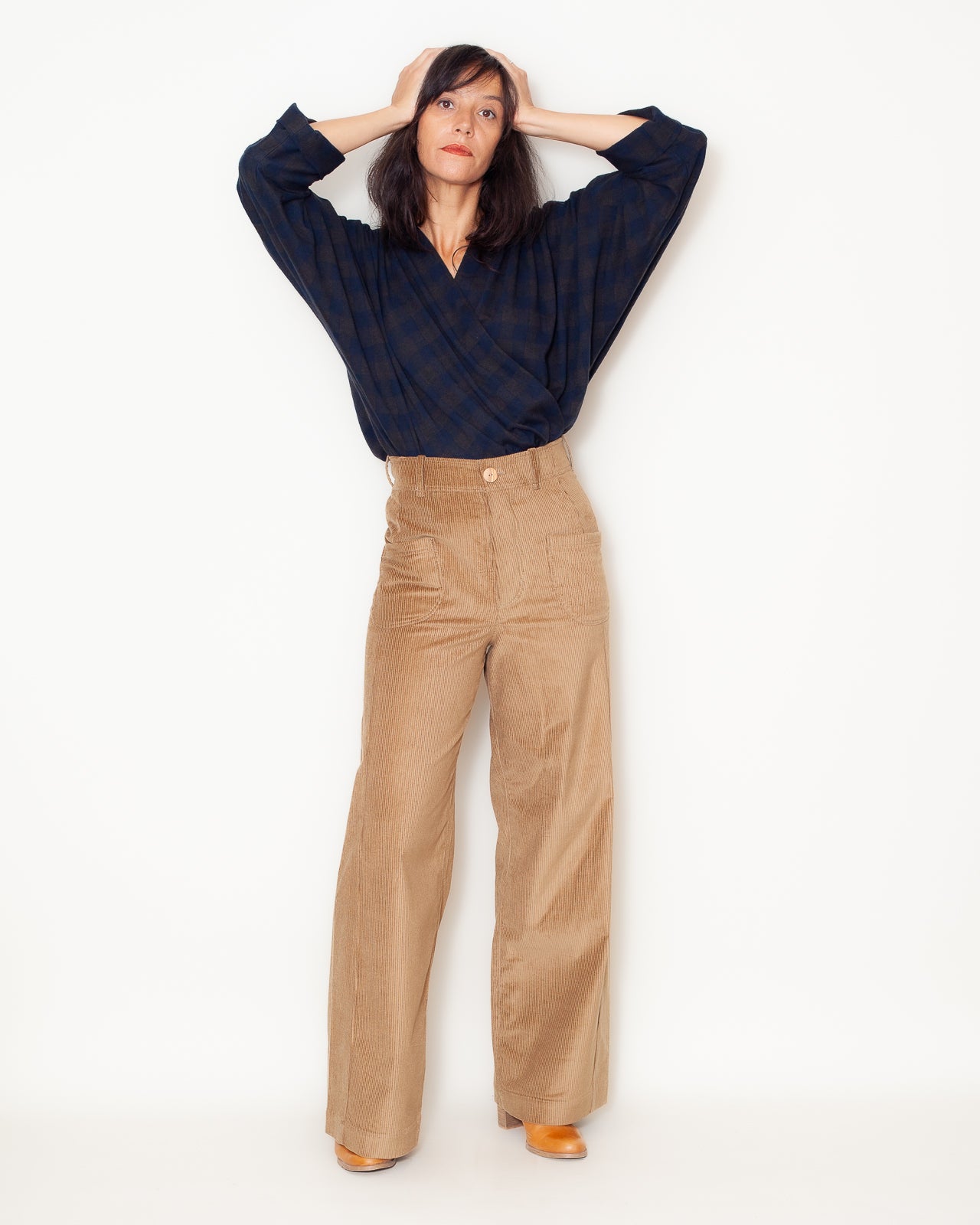 Pantalon Karine Velours Camel Bio