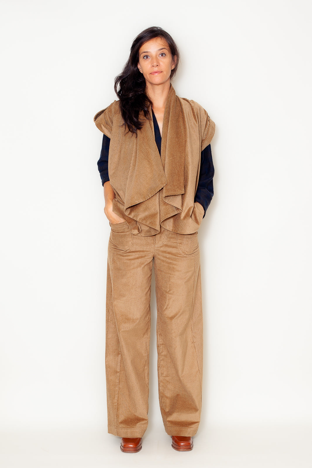 Veste Kimono 25 Velours Camel Bio